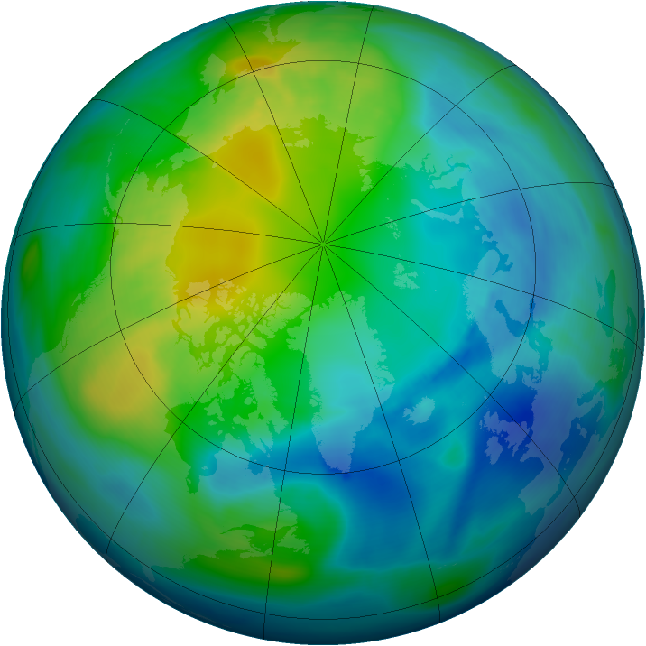 Arctic ozone map for 30 October 2006